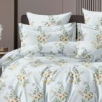 Light Grey Floral Design Bedsheet