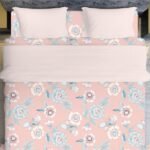 Light Beige Floral Double Bedsheet